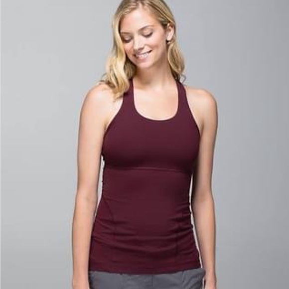 lululemon athletica Tops - Lululemon Power Up Tank II - Bordeaux Drama